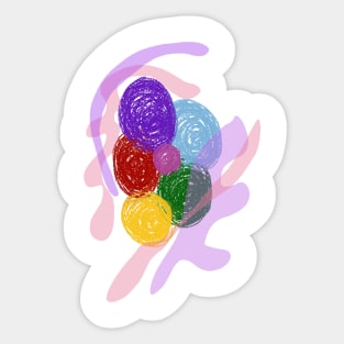 Colorful shapes. Sticker